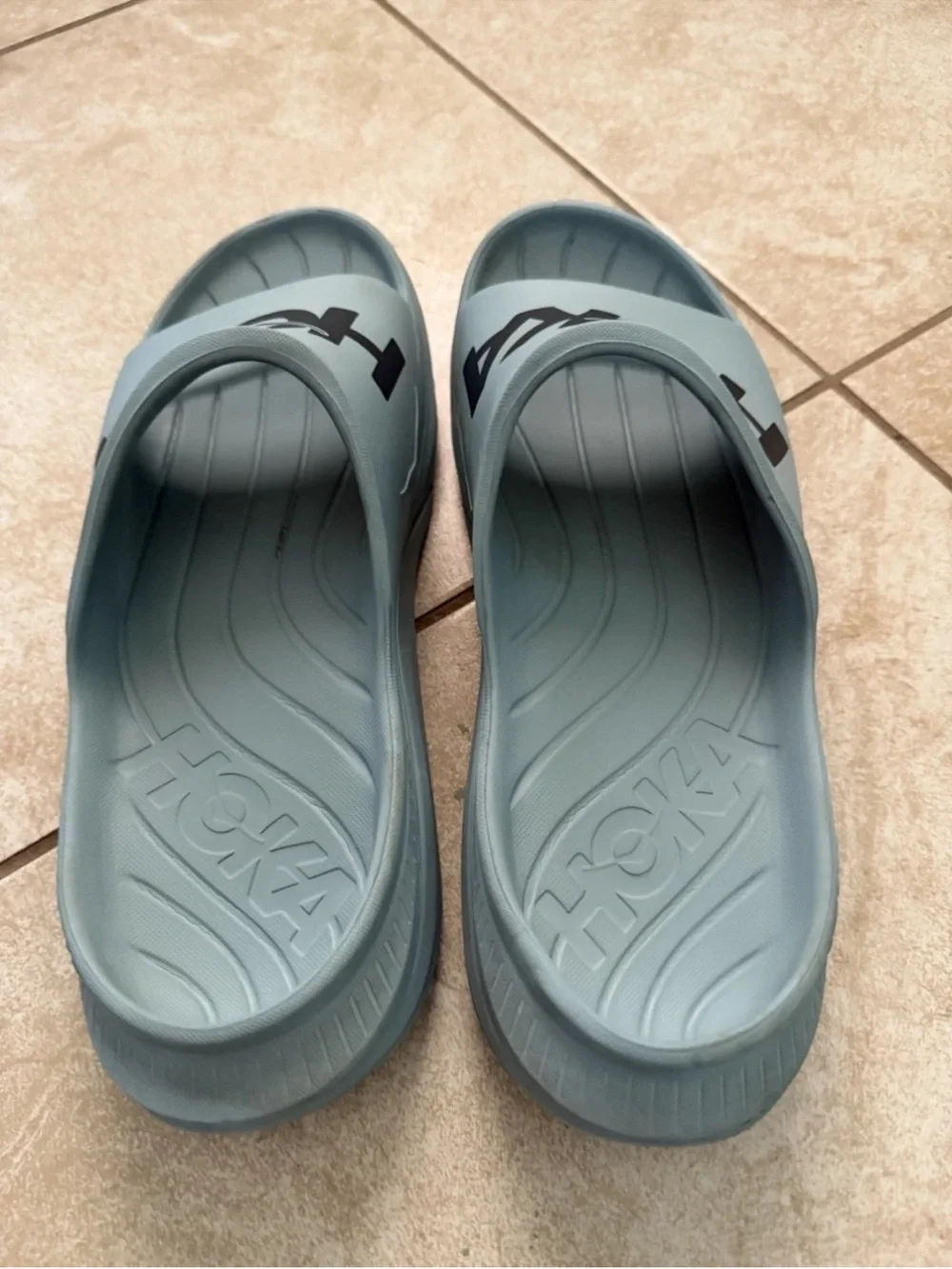 Hoka Men's Ora Recovery Athletic Slide  Blue Teal Sz 11
